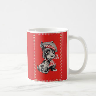 1950s Scottie dog in red Coffee Mug