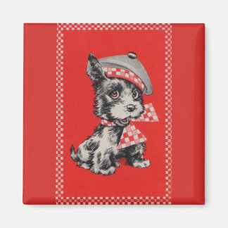 1950s Scottie dog in red Magnet