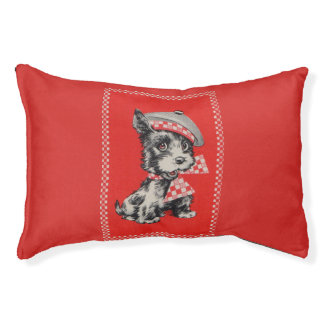 1950s Scottie dog in red Pet Bed