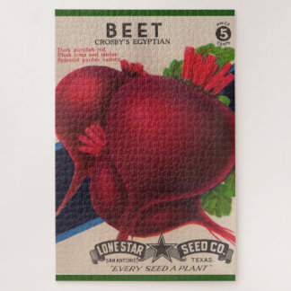 1950s seed packet beets print jigsaw puzzle