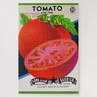  1950s seed packet tomato print jigsaw puzzle