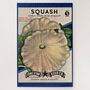 1950s seed packet white squash print jigsaw puzzle