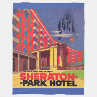 1950s Sheraton Park Hotel - Washington, DC ad Fleece Blanket