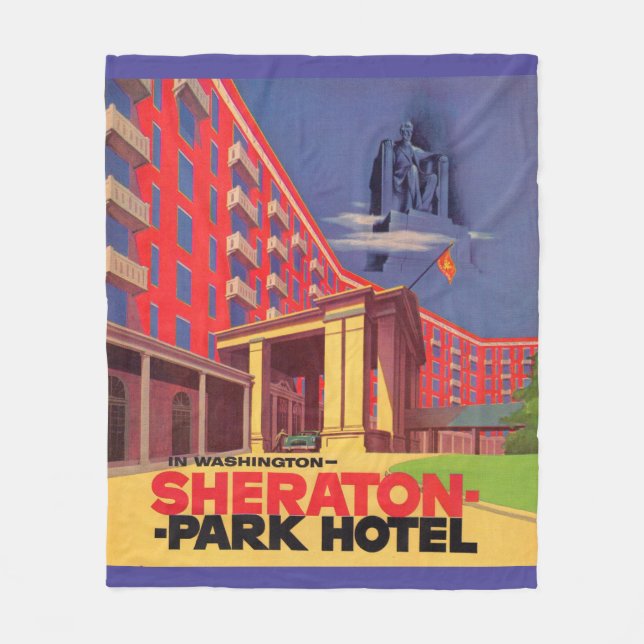 1950s Sheraton Park Hotel - Washington, DC ad Fleece Blanket (Front)