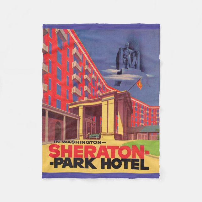 1950s Sheraton Park Hotel - Washington, DC ad Fleece Blanket (Front)
