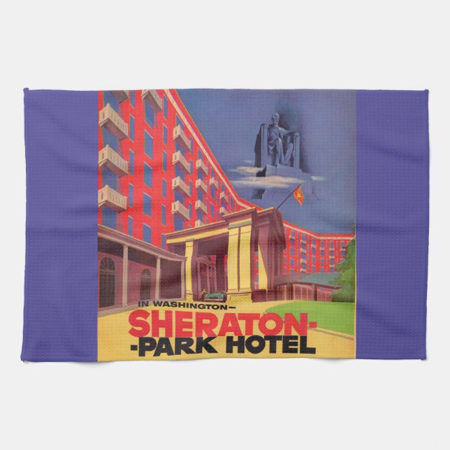 1950s Sheraton Park Hotel - Washington, DC ad Kitchen Towel (Horizontal)
