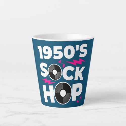 1950s Sock Hop 50s Dance Theme Party  Latte Mug