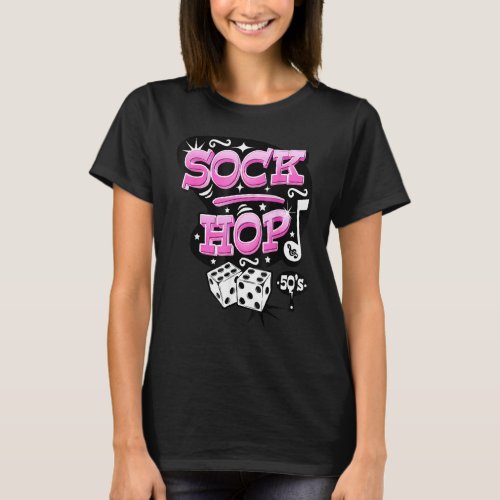 1950s Sock Hop Costume Rock And Roll Vintage 50s R T_Shirt