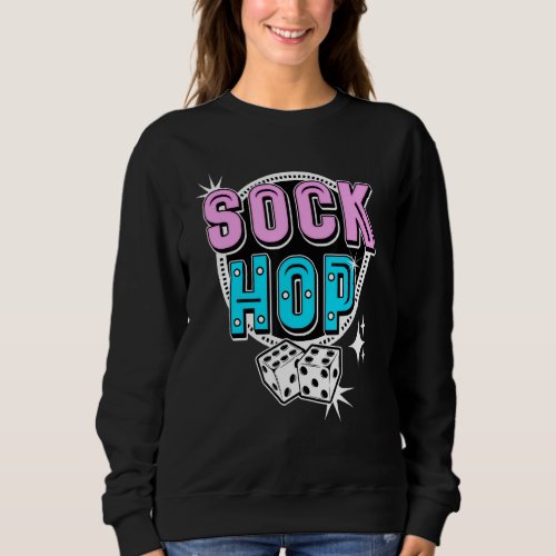 1950s Sock Hop Costume Vintage 50s Rockabilly Rock Sweatshirt