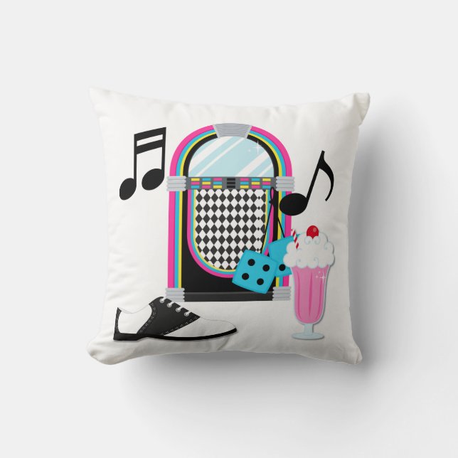 1950s Sock Hop  Pillow (Front)