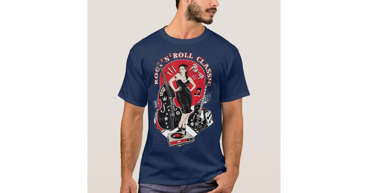  50s Rockabilly Vintage 1950s Clothing For Women Men Sock Hop  T-Shirt : Clothing, Shoes & Jewelry