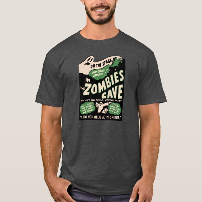 1950s Spook Show Poster Art - Zombies T-Shirt (Front)