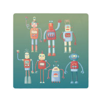 1950s Style Cute Retro Fun Robots