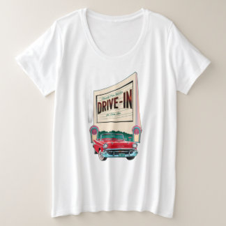 1950s-style drive-in movie plus size T-Shirt