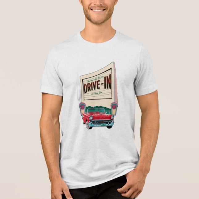  1950s-style drive-in movie Tri-Blend shirt (Front)
