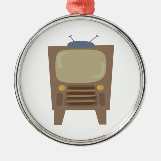 1950's Style Vintage TV Metal Ornament (Front)