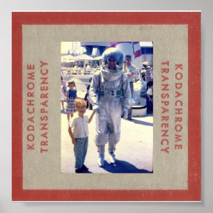 1950s Theme Park Astronaut Poster