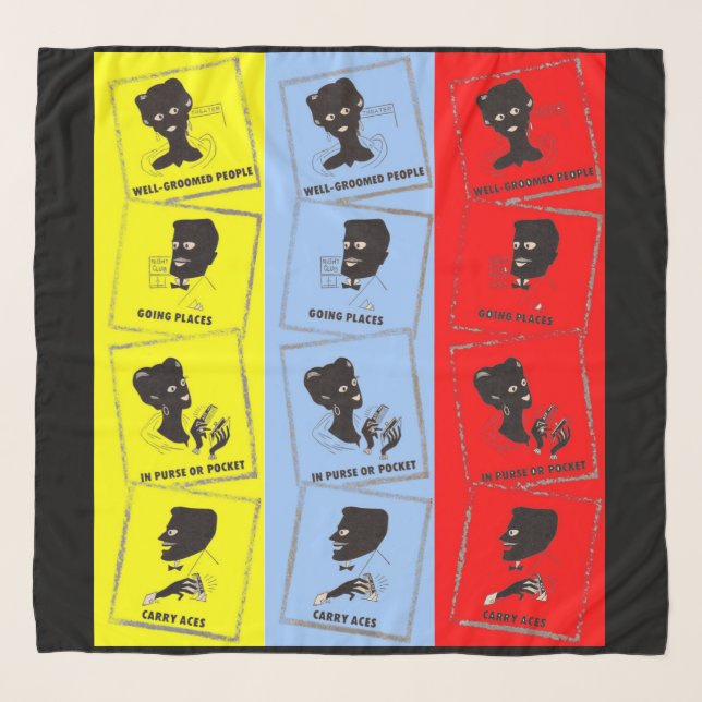 1950s three aces for Ace combs ad print Scarf (Front)