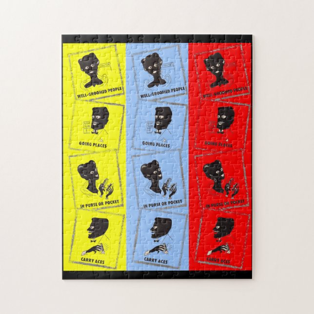 1950s three aces for Ace combs Jigsaw Puzzle (Vertical)