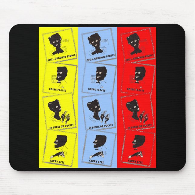 1950s three aces for Ace combs Mouse Pad (Front)