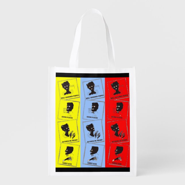 1950s three aces for Ace combs Reusable Grocery Bag (Front)