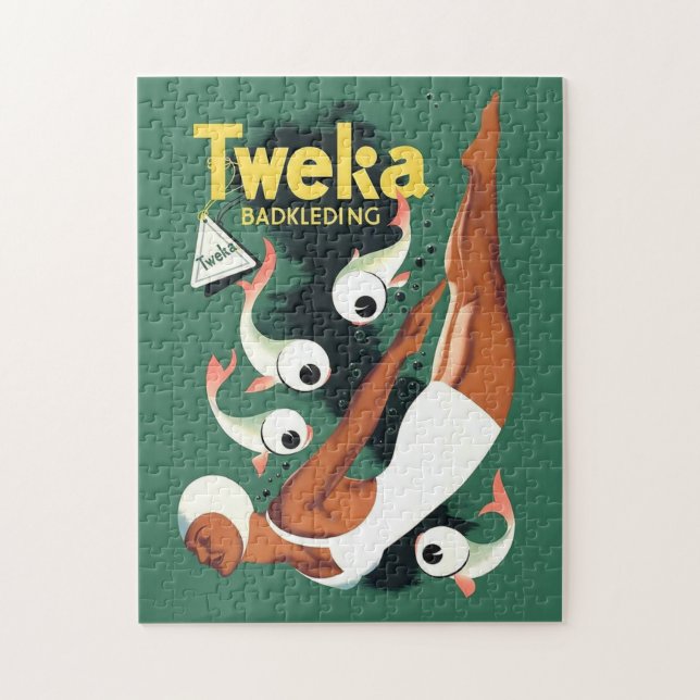 1950s Tweka swimsuit ad Jigsaw Puzzle (Vertical)