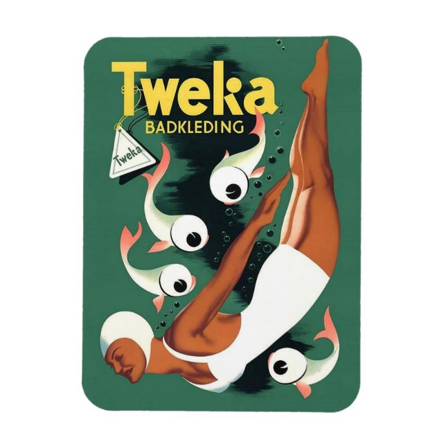 1950s Tweka swimsuit ad Magnet (Vertical)