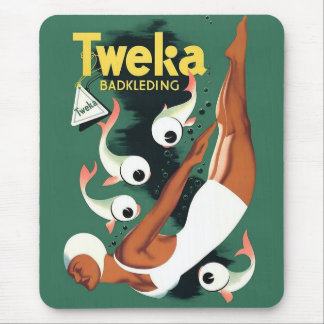 1950s Tweka swimsuit ad Mouse Pad