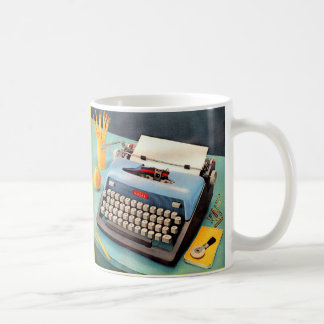 1950s typewriter ad image coffee mug