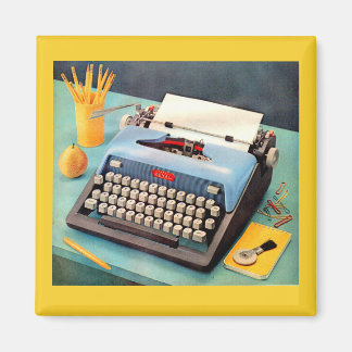 1950s typewriter ad image magnet