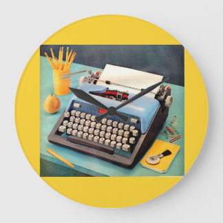 1950s typewriter large clock