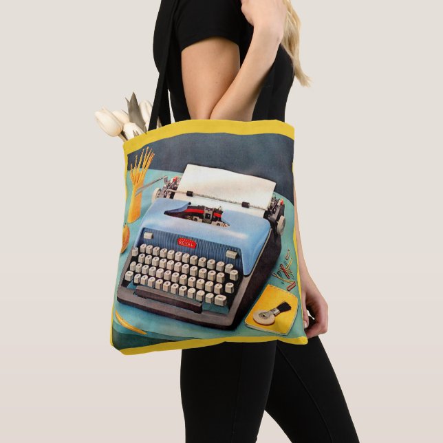 1950s typewriter tote bag (Close Up)
