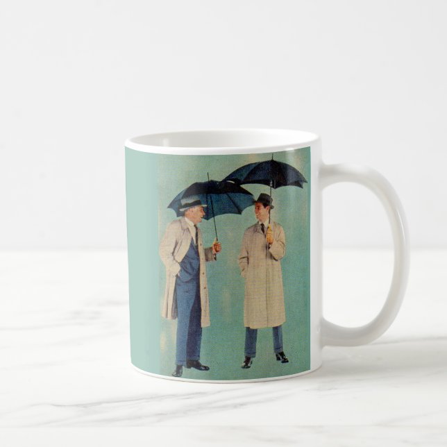 1950s umbrella men coffee mug (Right)