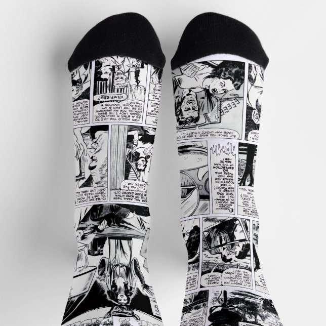 1950's Vampire's Daughter Horror Comic Socks (Top)