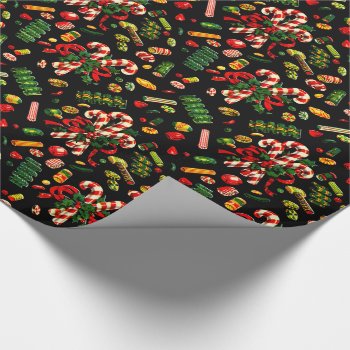 1950s Vintage Christmas Candy Wrapping Paper by christmas1900 at Zazzle