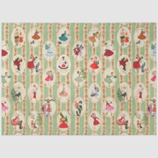 1950's Vintage Christmas Series Design 1 Tissue Paper