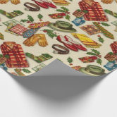 Vintage Merry Mushroom Wrapping Paper