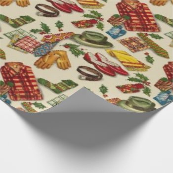 1950s Vintage Christmas Wrapping Paper by christmas1900 at Zazzle