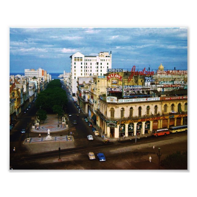 1950's Vintage Cuban Photo PASEO DEL PRADO Havana Print (Front)