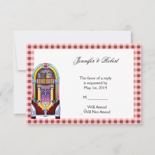 1950s Vintage Jukebox Response Card