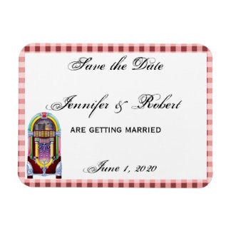 1950s Vintage Jukebox Save the Date Magnet