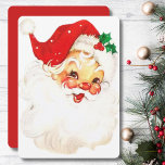 1950s Vintage Retro Santa Claus Custom Christmas Holiday Card<br><div class="desc">This vintage Christmas card features a mid-century Santa Claus,  reminiscent of the Jolly Old Saint Nick of the 1950's and 60's.  Personalize by customizing the message on the back and/or adding your name(s).</div>