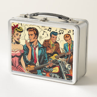 1950s Vintage Rock and Roll Comics Metal Lunch Box