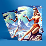 1950s Vintage Science Fiction Woman Postcard<br><div class="desc">1950s Vintage Science Fiction Woman</div>