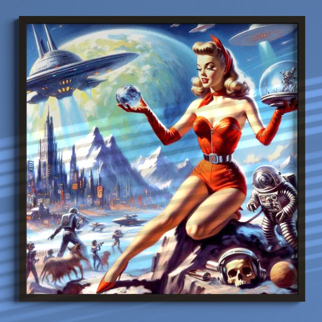 1950s Vintage Science Fiction Woman Poster (Creator Uploaded)