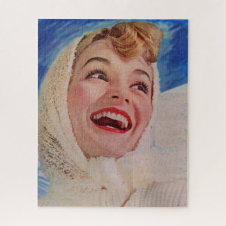 1950s vivacious cold weather beauty jigsaw puzzle