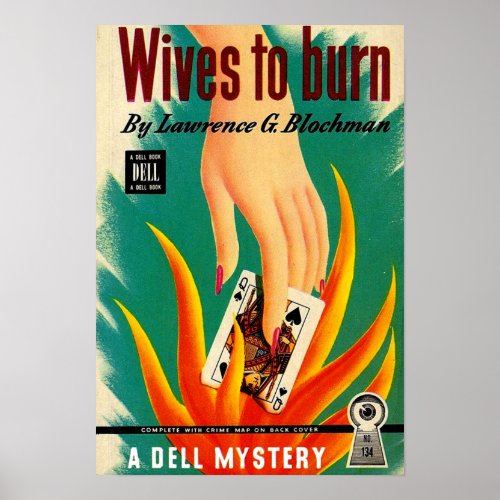 1950s Wives to Burn pulp novel cover Poster