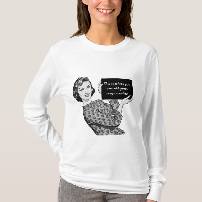 1950s Woman with a Sign T-Shirt (Front)