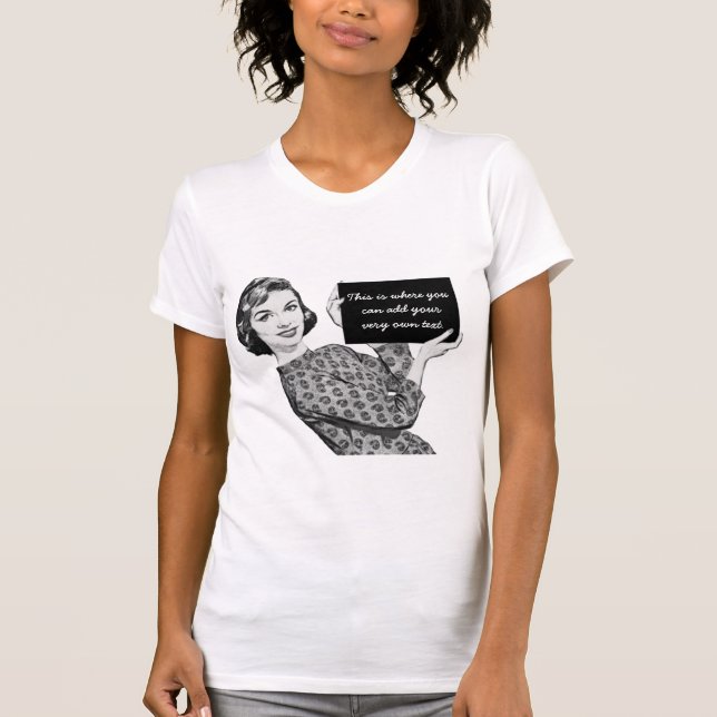 1950s Woman with a Sign T-Shirt (Front)