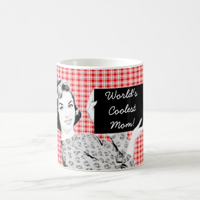1950s Woman with a Sign V2 Mom Coffee Mug (Center)
